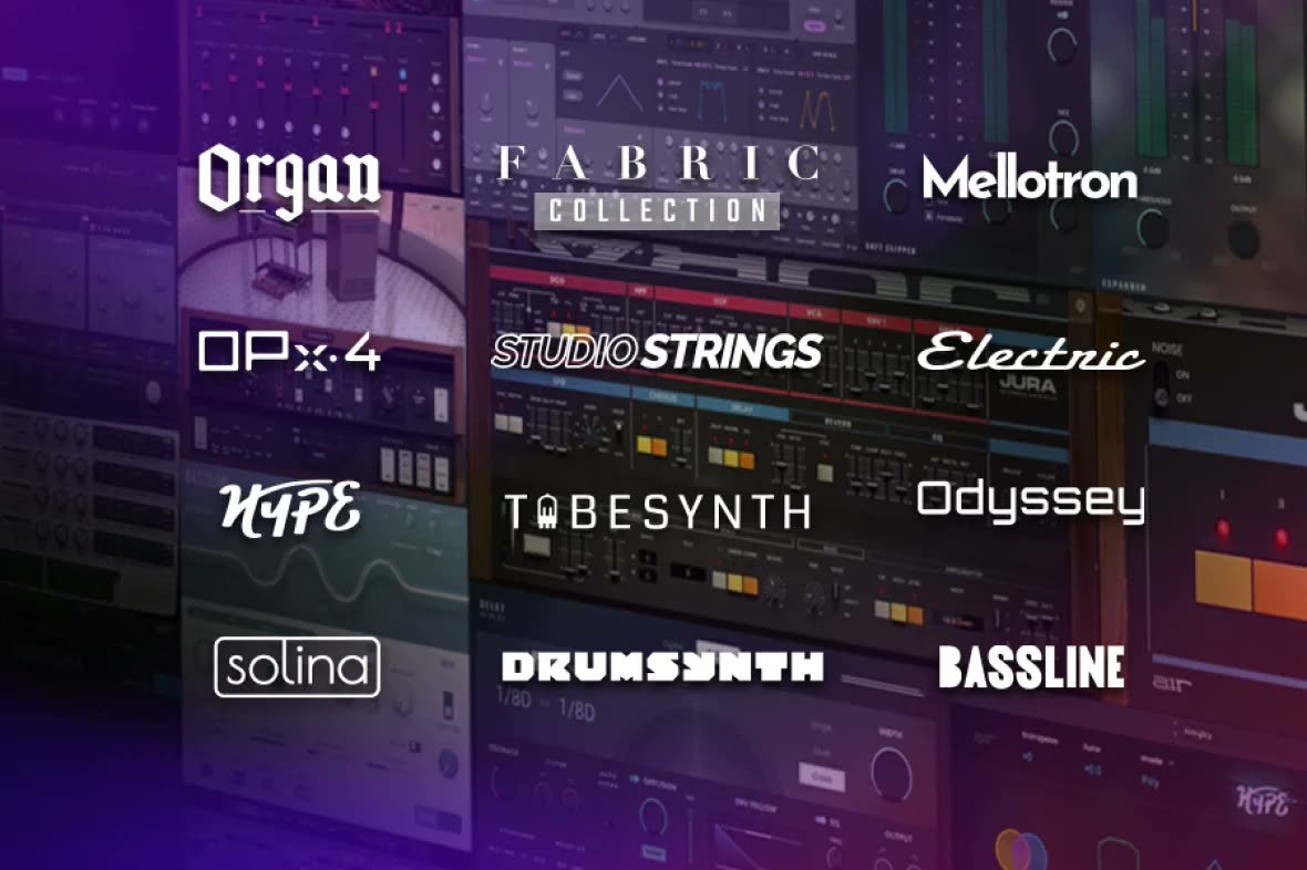 Plugin instruments included with MPC Live III: Fabric, OPx4, Studio Strings, Mellotron, Odyssey and more