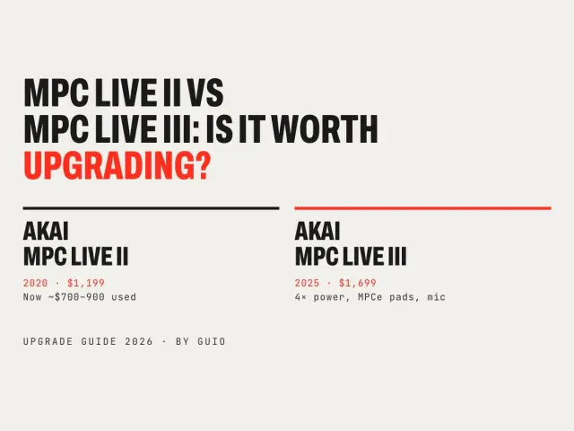 Akai MPC Live II vs MPC Live III upgrade guide with launch and used prices