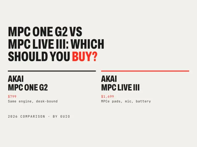 Akai MPC One G2 vs MPC Live III comparison with US prices