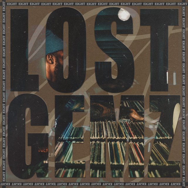 Lost Gemz 8 (Instrumental) cover: the words LOST GEMZ in huge letters over a photo of crates full of vinyl records